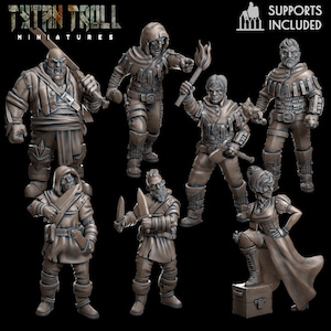 Bandit Bundle 1 Banditen Frau Mann Mensch Dnd Scatter Terrain Szenerie Landschaft TTRPG Fantasy Räuber Mittelalter