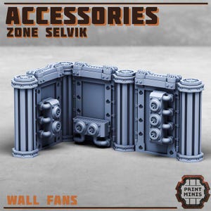 Zone Selvik Wall Fans Fan Industrial Space Scifi Dystopian Dnd Scatter Terrain Scenery Landscape TTRPG Fantasy Ventilation