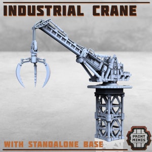 Industrial Crane Cargo Bay Area Yard Scatter Terrain Scenery Landscape TTRPG Fantasy Scifi Claw