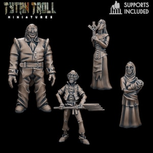 Creepy villagers People Townsfolk Giant Man Crazy Lady Religious Scatter Scenery TTRPG Fantasy dnd