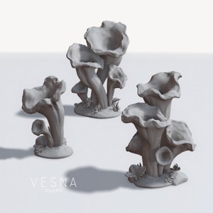 Craterellus Mushroom Big Fungus Fungi Terrain Scenery Landscape TTRPG Fantasy dnd Mycology Giant