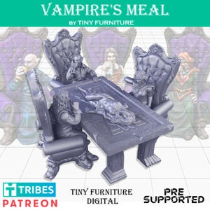 Vampires Eating a Woman Feast Meal Monsters Terrain Scatter Scenery Dnd Miniature Fantasy TTRPG