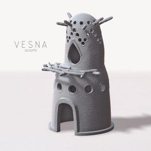 Desert Village Sand Tower Mud Adobe Scatter Terrain Scenery Landscape TTRPG Fantasy dnd Building House Miniature