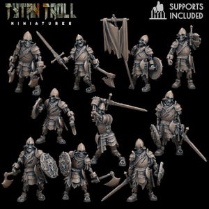 Armoured Skeleton Bundle 2 Undead Skeletons Armour dnd Monsters army
