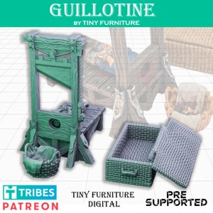 Guillotine Head Cutter Ausführung Mittelalter Fantasy TTRPG Miniatur Dnd Scatter Gelände Landschaft
