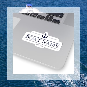 Personalized Boat Name Sticker, Custom Boat Name Decals, Your Boat Name, Custom Boat Sticker, Sailing Gift, Boat Gift Ideas, Boat Gift Ideas