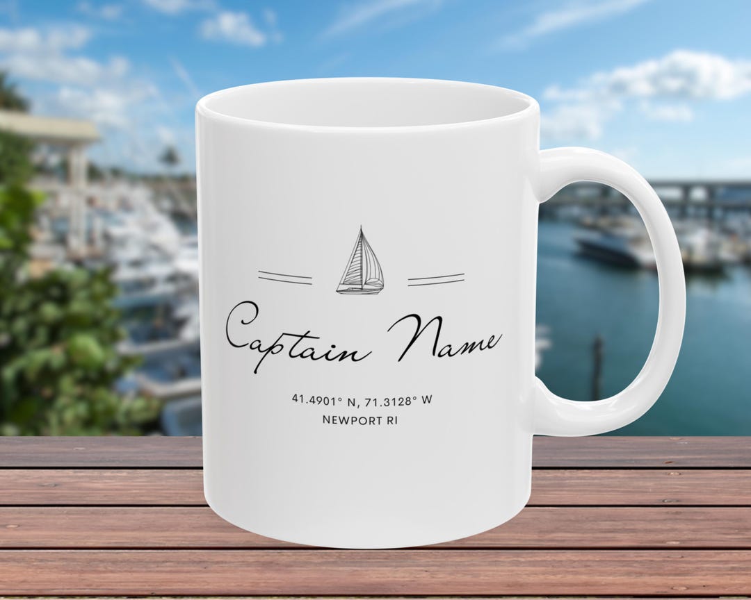 Custom Captain Name Mug, Custom Sailor Mug, Gifts for Captains, Skipper ...