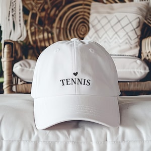 Tennis Baseballmütze, Stickerei Baseballmütze, Tennis-Liebhaber-Geschenk, Tennis-Team-Geschenk, Tennis-Zubehör, Tennisspieler-Geschenk, Tennistrainer
