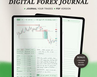 Digitaal forexhandelsjournaal 2024 | iPad en tablets | Fx-dagboeklogboek | Groente