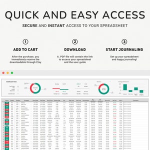 Eenvoudig handelsdagboek 2024 Backtesting Strategie Google Spreadsheets Planner Crypto Trading Financiën Handelsmarktdagboek Log Spreadsheet Dashboard afbeelding 9