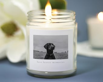 Custom Pet Memorial Candle, Pet Remembrance Gift, Your Pet's Photo, Dog Sympathy Gift, Pet Memorial Candle, Dog Remembrance, Pet Sympathy