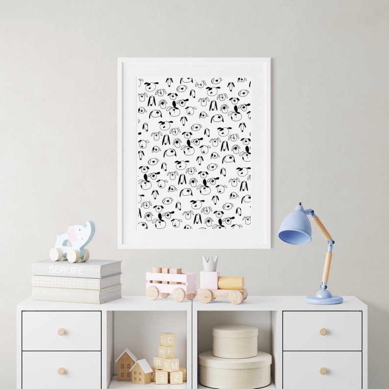 Printable Nursery Wall Art Black and White Nursery Art Etsy