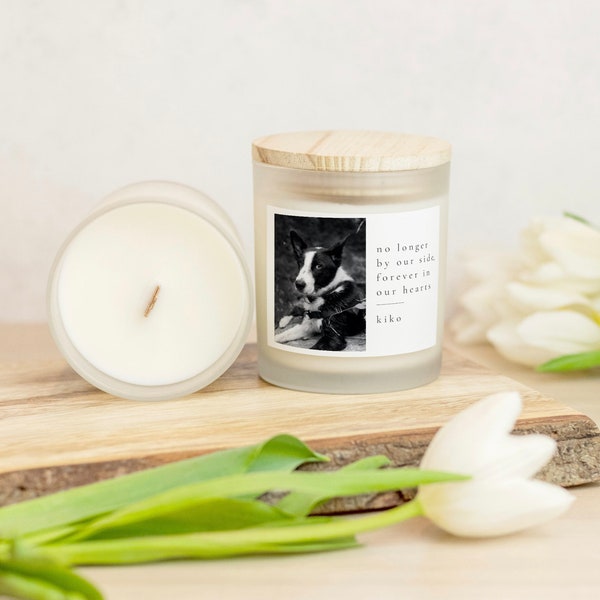 Forever in our Heart, Custom Pet Memorial Candle, Pet Remembrance Gift, In Memory of Dog, Dog Sympathy Gift, Pet Memorial Candle
