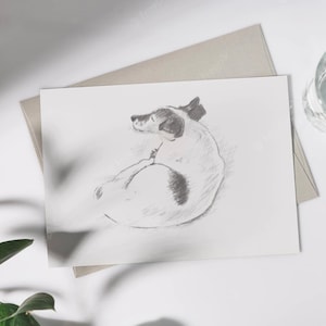 Haustier Verlust Karte, Haustier Beileidskarte, Hund Verlust Karte, digitaler Download, druckbare Grußkarte, Sofort Download, Jack Russell Terrier