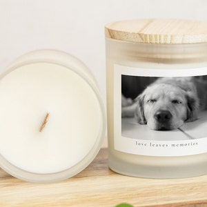 Custom Pet Memorial Candle, Pet Remembrance Gift, Your Pet's Photo, Dog Sympathy Gift, Pet Memorial Candle, Dog Remembrance, Pet Sympathy