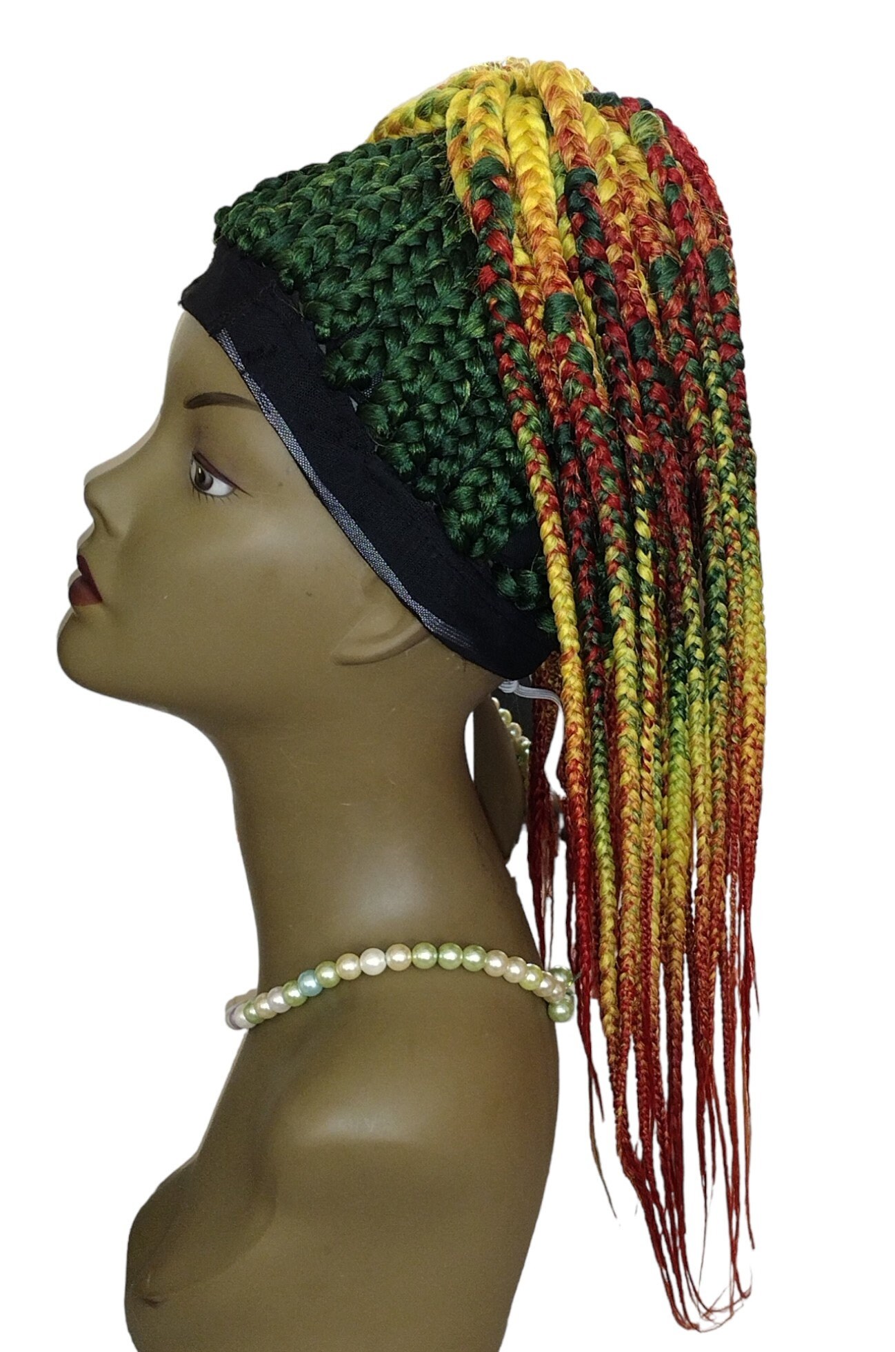 Braided Wig Headband Wigs Box Braid With Headband Attached Etsy