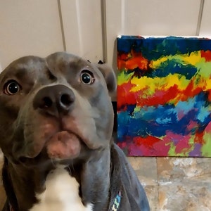Chomp Chomp the dog Painted this beautiful original painting on canvas 1/1 abstract pop art
