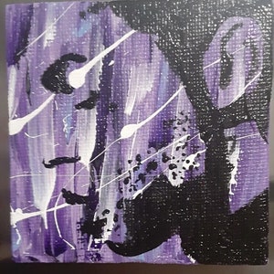 Prince Purple Rain Original Painting On Canvas NYC Artist Ghost