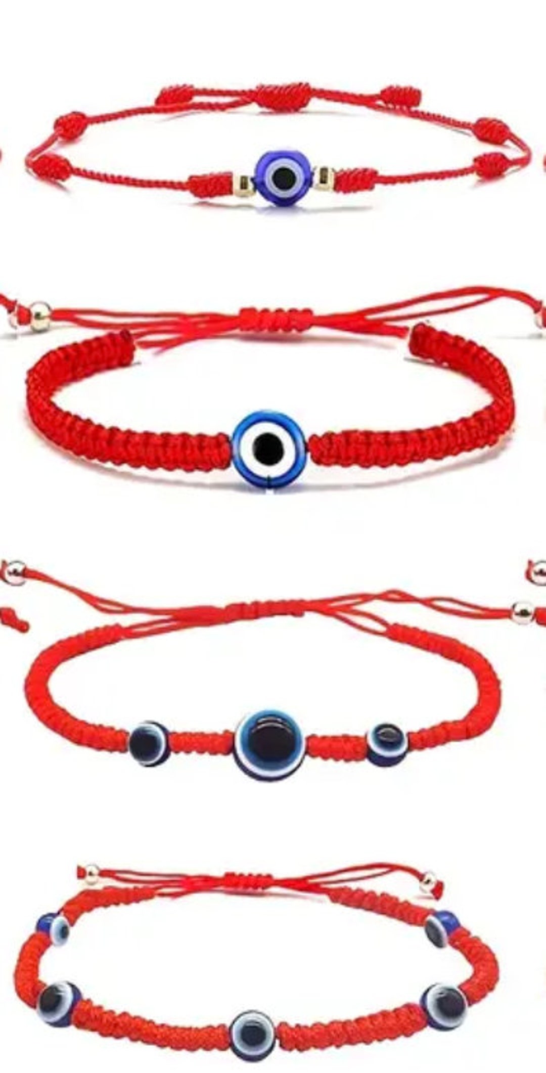Red Bracelet Ladies Devil Eye Red Knot String Bracelet Amulet