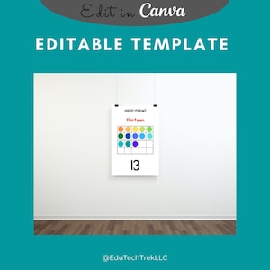 Editable 1-20 in Ojibwe Numbers Canva Template for the Classroom &/or Personal Ojibwemowin Language Enrichment and Support!