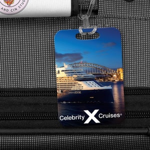 Celebrity Cruises,  Cruise Ship Luggage Bag Tags with your name & contact details or with QR code option ,shipped free to USA