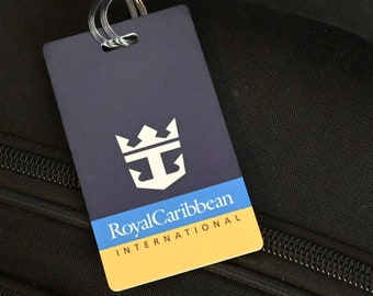 Royal Caribbean International Cruise Ship Luggage Bag Tags with your name & contact details or with qr code option ,shipped free to USA