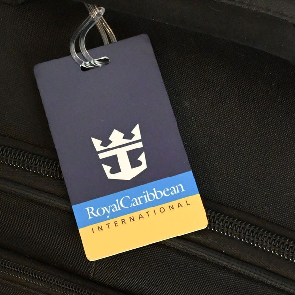 Royal Caribbean International Cruise Ship Luggage Bag Tags with your name & contact details or with qr code option , YOU PAY SHIPPING
