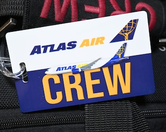 Atlas Air CREW Luggage Tags, shipped FREE, B747 , B777, B767 tags