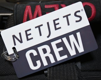 NETJETS CREW-bagagelabels, GRATIS verzonden