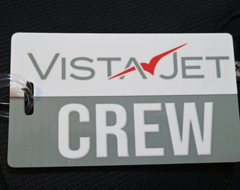 VISTAJET CREW Luggage Tags, shipped FREE