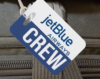 Jetblue Airways CREW Luggage bag Tags for Pilots and Flight Attendants, shipped free, logo,  A220, A321 LXR  themed tags