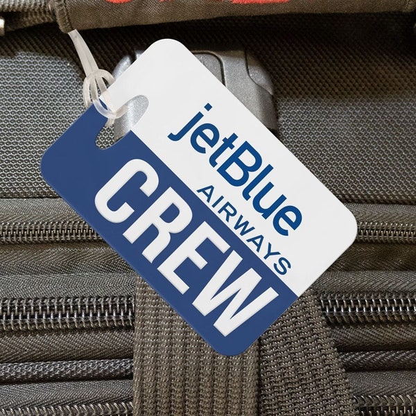 Jetblue Airways CREW Luggage bag Tags for Pilots and Flight Attendants, shipped free, logo,  A220, A321 LXR  themed tags