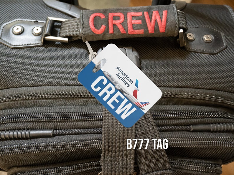 aa american airlines crew baggage luggage tag, for american airlines pilots, cabin crew, flight attendants a320 tag, b787 b777 b737