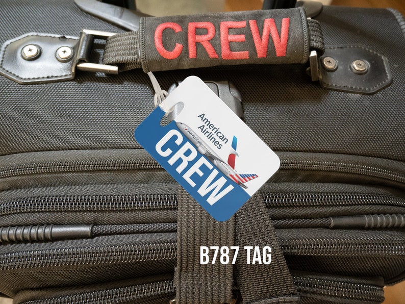 aa american airlines crew baggage luggage tag, for american airlines pilots, cabin crew, flight attendants a320 tag, b787 b777 b737