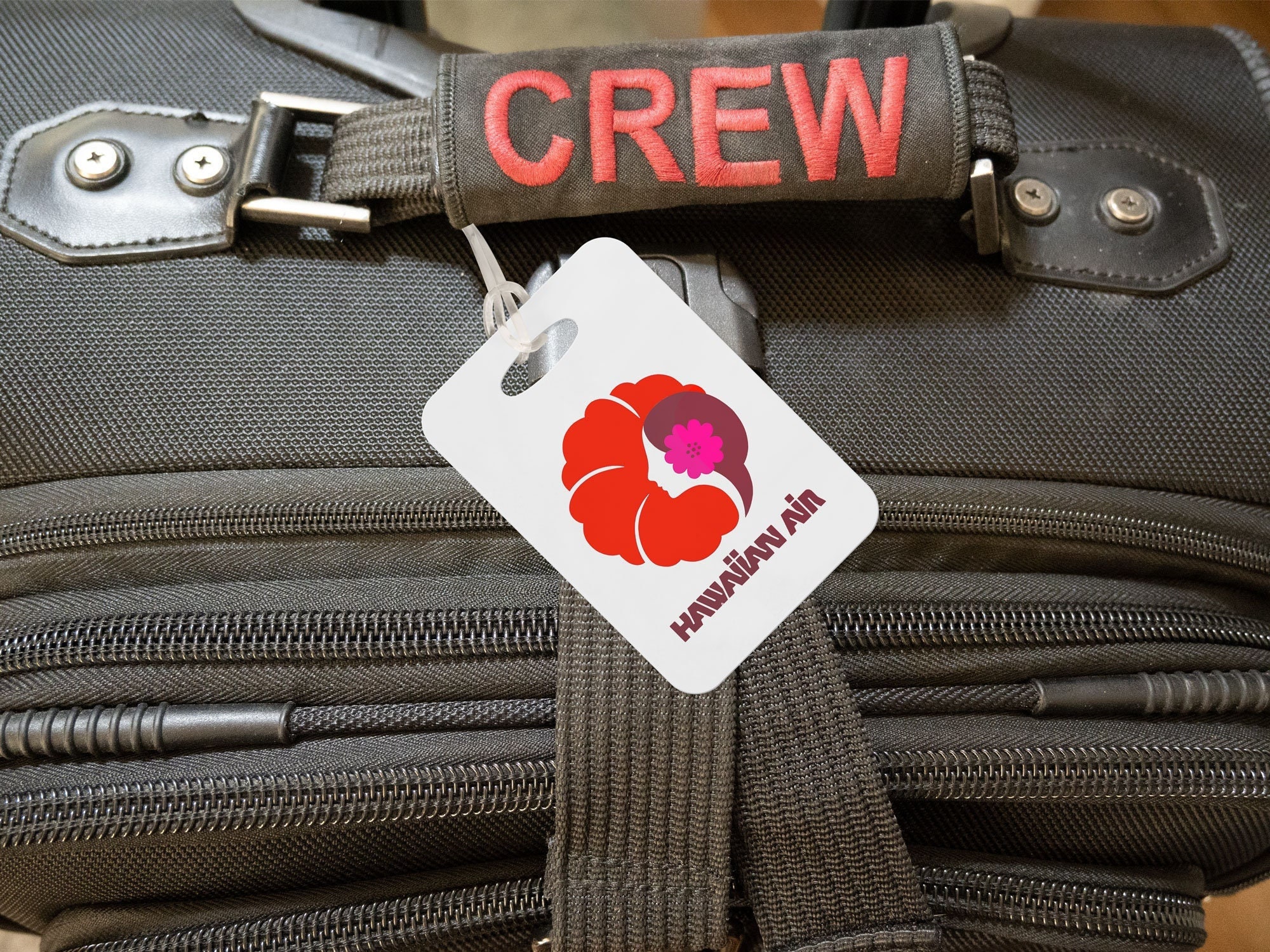 Hawaiian Airlines RETRO 1940-2017  Logo Luggage Bag Tags with your name & contact details qr code option ,shipped free to USA addresses