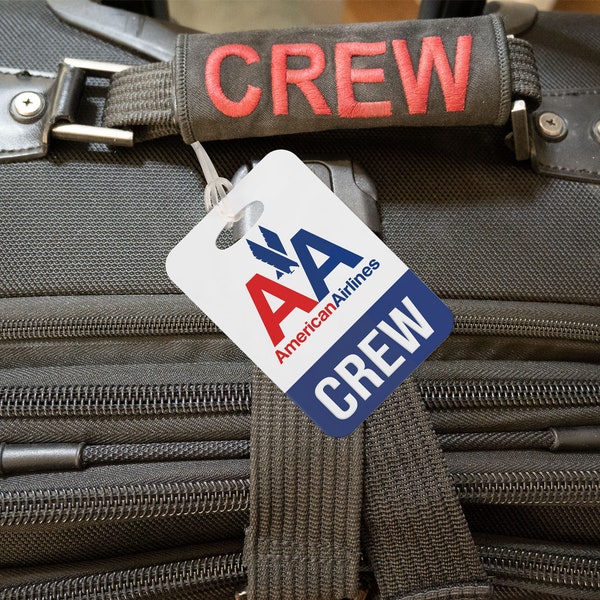 American Airlines 1970s CREW luggage Bag Tags personalized with your info  ,shipped free to USA addresses
