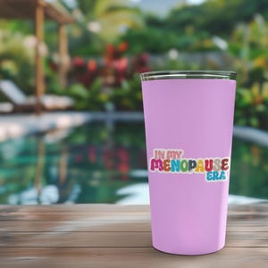 In my menopause era text sticker, have fun with getting old and going through menopause, you know its a hot experience literally with the hot flashes