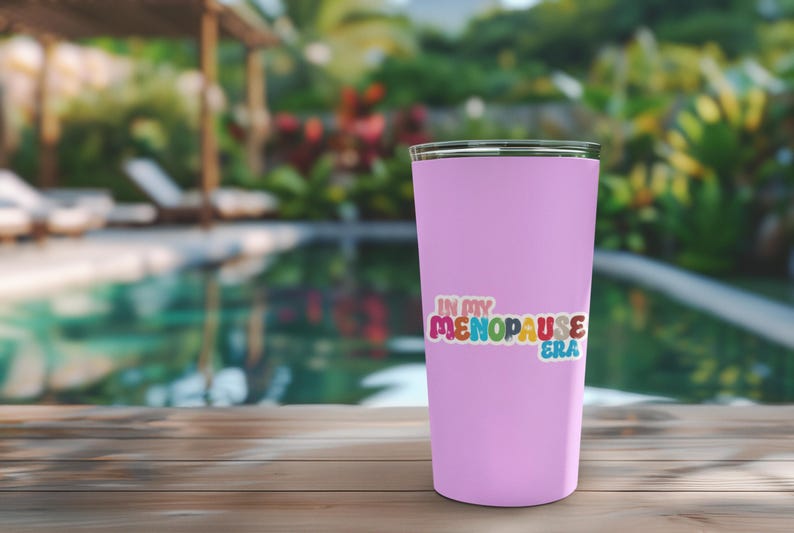 In my menopause era text sticker, have fun with getting old and going through menopause, you know its a hot experience literally with the hot flashes