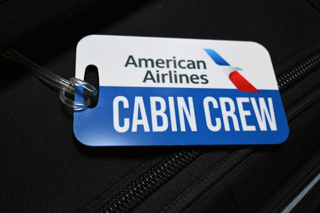 American Airlines CABIN CREW Luggage Tags, Shipped Free Choose Logo or ...