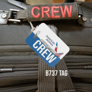 aa american airlines crew baggage luggage tag, for american airlines pilots, cabin crew, flight attendants a320 tag, b787 b777 b737