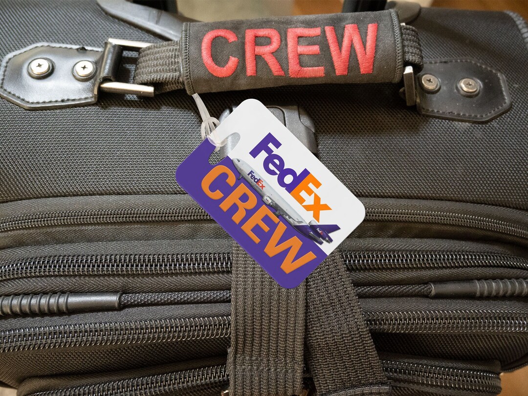 FEDEX CREW Luggage Tags, Shipped Free to USA Choose Logo or With Logo and A300, B757, B767, B777
