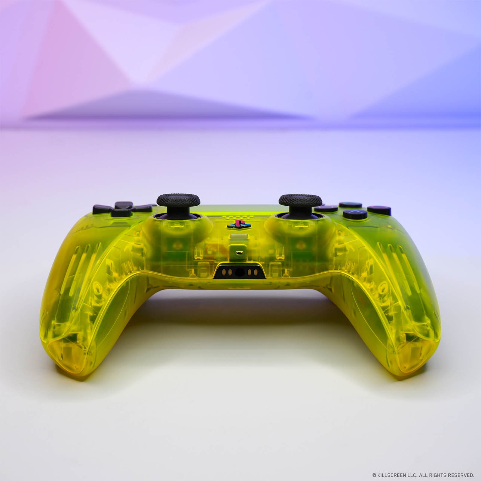 レモンイエローのPS5コントローラー | キルスクリーンクリア レトロ レモンイエローのPS5コントローラー | キルスクリーンクリア レトロ