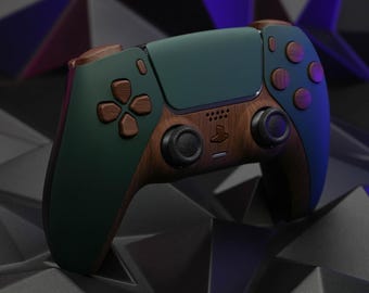 Forest Green Woodgrain PS5 Controller Sony x Killscreen Ironwood Adventurer DualSense PlayStation 5 Pro Controller