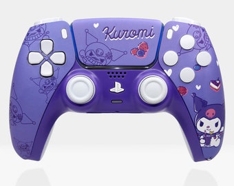 Kuromi Purple Manette PS5 DualSense en édition limitée, manette de jeu anime mignonne pour PlayStation 5 et PC