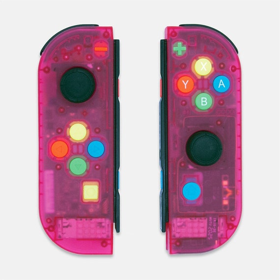 Clear Cherry Pink Joycons by KILLSCREEN