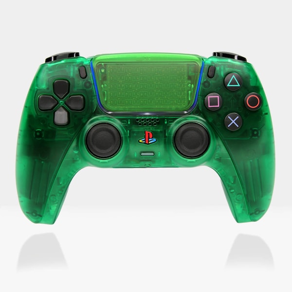 PS2 Emerald PS5 Controller Sony x Killscreen Clear Green Retro PlayStation 5 DualSense  - CLEAN TOUCHPAD