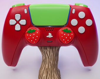 DualBerry StrawSense Custom PS5 Controller, Strawberry Edition DualSense by Killscreen, Kawaii, Cute Gamer Gift, Pro Controller