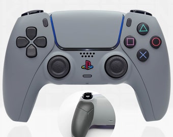 ReSHOCK MKII PS1 Gray PS5 Controller Killscreen x Sony Retro PlayStation 5 DualSense with Pro Grip