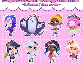 Splatoon 3 Schlüsselanhänger | Harmony, Shiver, Frye, großer Mann, Callie, Marie, Perle, Marina