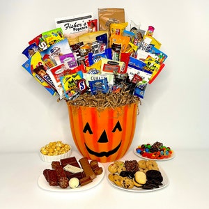 Halloween Kürbis Geschenkkorb: Trick or Treat Süßigkeiten & Schokolade